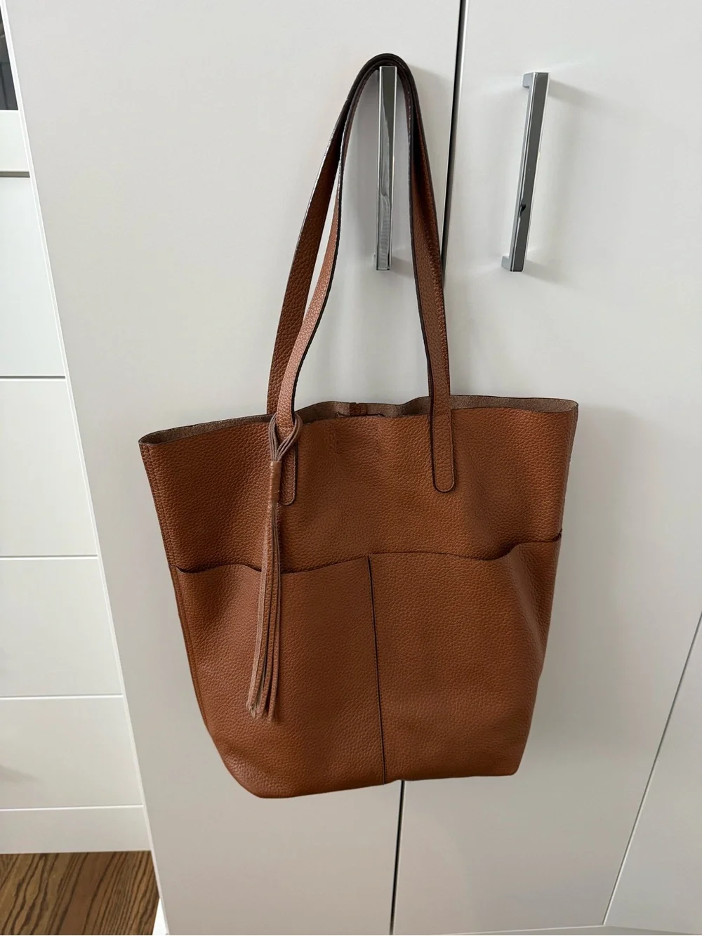 Classic Camel/Brown Leather Tote Bag - Everyday Carry